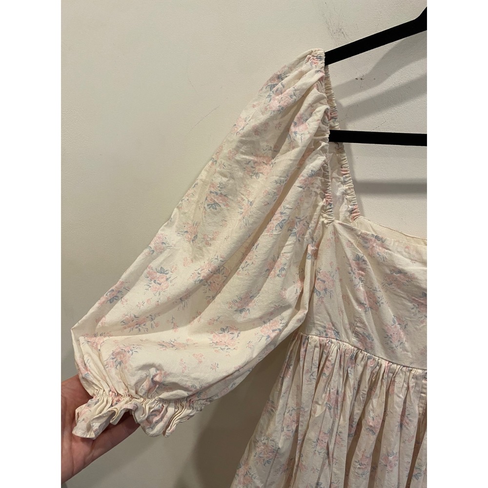 Dainty Feminine Floral Coquette Girl Babydoll Dress - Picture 3 of 10
